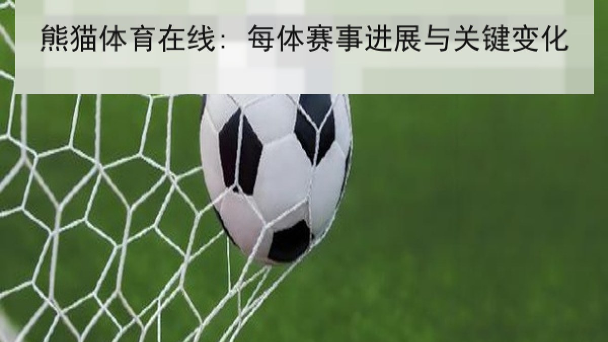 熊猫体育在线: 每体赛事进展与关键变化